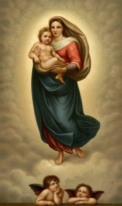 Madonna San Sista, Sistine Madonna by after Raphael