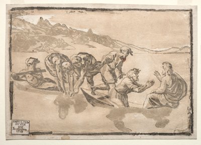 Balıkların Mucizevi Çekişi by after Raphael