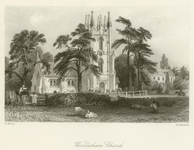 Windlesham Kilisesi by after Thomas Allom