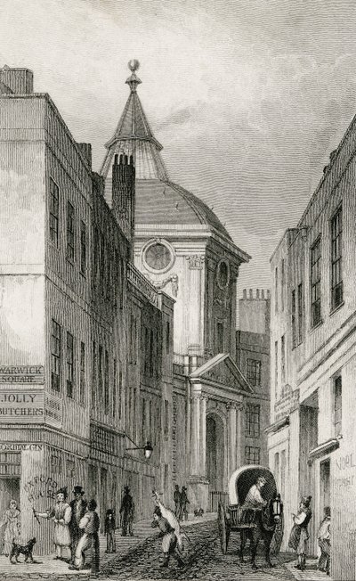 Doktorlar Koleji, Warwick Lane, 1830 by Thomas Hosmer after Shepherd