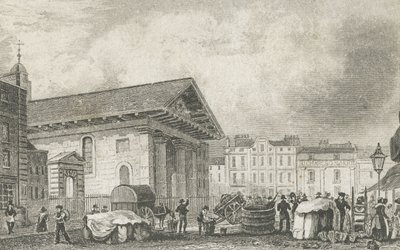 St Pauls Covent Garden, c.1810 by Thomas Hosmer after Shepherd
