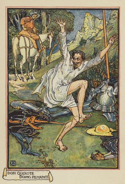 Don Kişot Kefaret Yapıyor by after Walter Crane