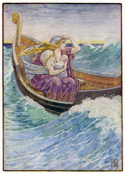 İki gün iki gece tekne bir oraya bir buraya savruldu. by after Walter Crane