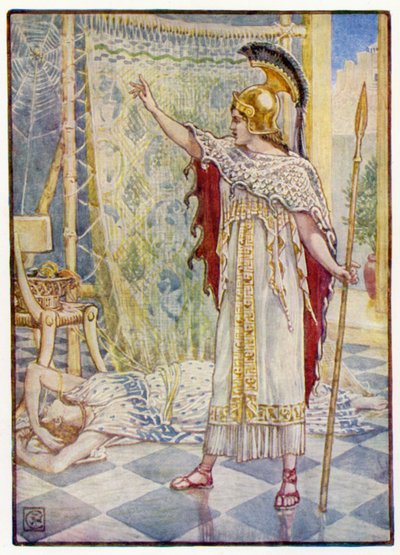 Onu bir örümceğe dönüştürdü by after Walter Crane
