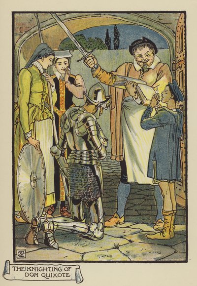 Don Kişot Şövalyesi by after Walter Crane