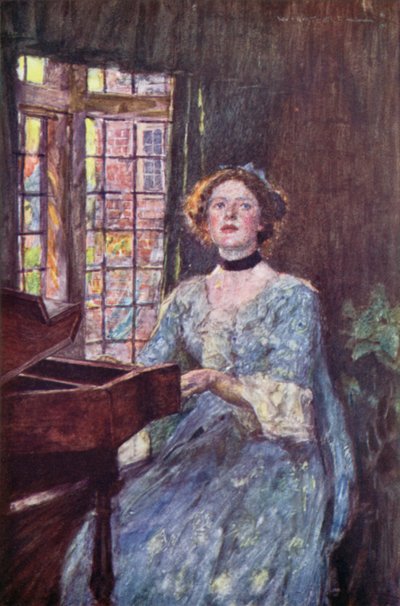 Björninn stóð yfir honum og hélt einum handleggnum í munninum by after William Hatherell