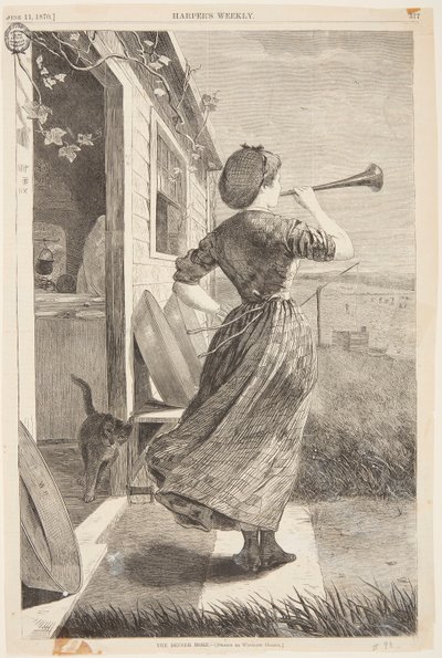 akşam yemeği boynuzu by Winslow Homer