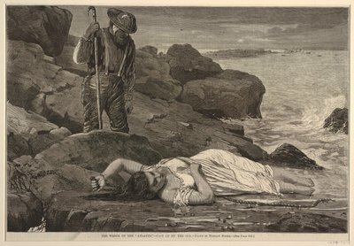 "Atlantik"in Enkazı - Denizden Dökülmüş by Winslow Homer