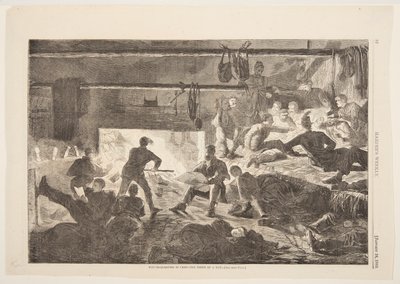 Kampta Kışlık - Bir Kulübenin İçi by Winslow Homer