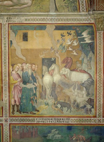 Nuh, Hayvanlara Gemiye Önderlik Eder, 1356-67 (ayrıca bkz. 59303) by also Manfredi de Battilori Bartolo di Fredi