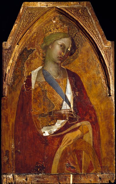 İskenderiyeli Saint Catherine Bartolo di Fredi (yak. 1330-1410) 1390 Dim 83x52,5 cm Assisi, San Francesco Bazilikası Hazine Müzesi. Perkins Koleji by also Manfredi de Battilori Bartolo di Fredi