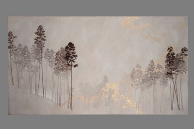 Koro (tuval üzerine yağlı boya ve altın varak) by angus hampel