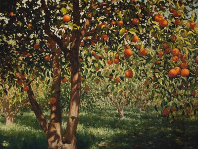Portakalların Altında Sessizlik II, 2012, tuval üzerine yağlı boya by angus hampel