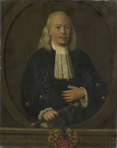 Hollanda Doğu Hint Adaları Genel Valisi Abraham van Riebeeck'in portresi by anonymous (copy after)