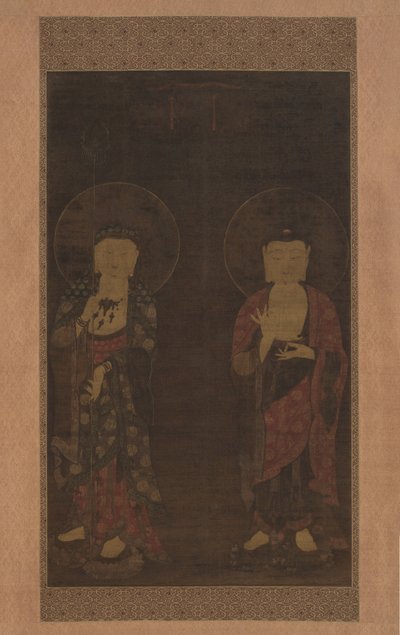Amitabha ve Kshitigarba by anonymous 