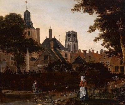 Hollandaca: Stadsgezicht te Rotterdam met de Sint Laurenstoren Aziz Laurenskerk kulesi ile Rotterdam