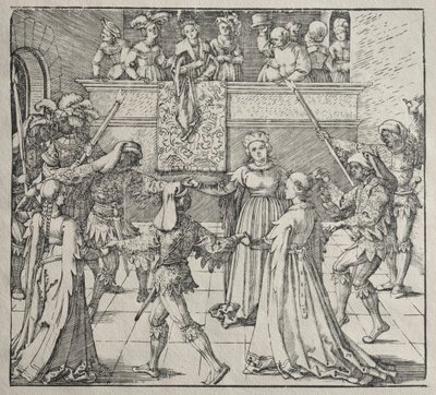 maskeli balo by attributed to Albrecht Dürer