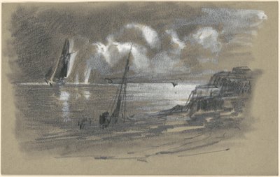 Mehtap tarafından sahil [rekto] by attributed to Edward Moran