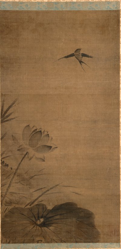 Kırlangıç ve Lotus by attributed to Fachang Muqi