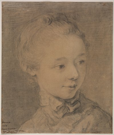 Sağa Dönen Bir Genç Kızın Başı by attributed to François Hubert Drouais