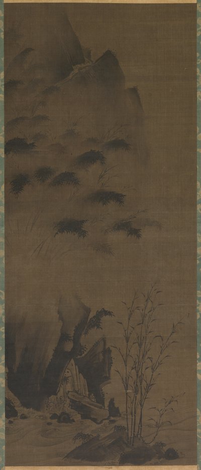 Bambu Yağmurda by attributed to Genga