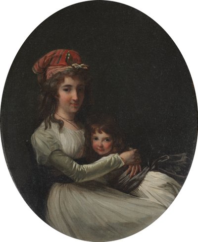 Bir Anne ve Kızın Portresi by attributed to Henri Pierre Danloux