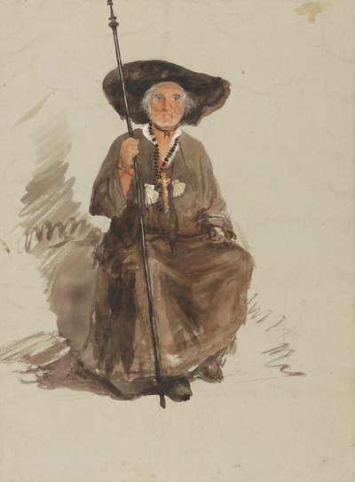Bir Hacı Çalışması by attributed to Samuel Palmer