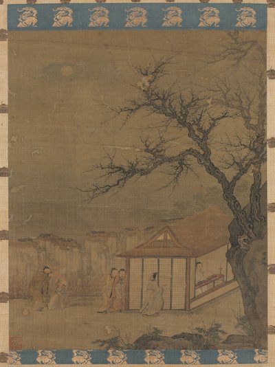 Qin'i dinlemek by attributed to Tang Yin