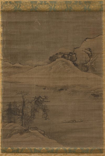Balıkçılar ile manzara by attributed to Yi Bul hae