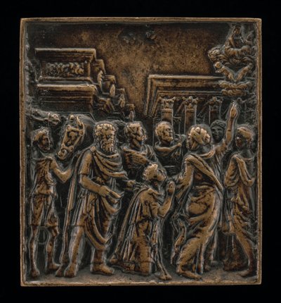 Augustus ve Sibyl by called Riccio Andrea Briosco