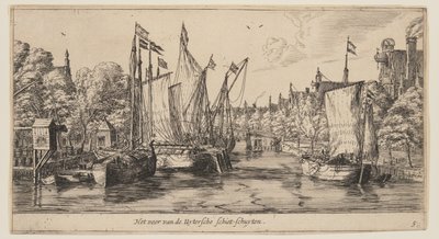 Uytersche Schiet-Schuyten feribotu, Amsterdam manzaralarından by called Zeeman Reinier Nooms