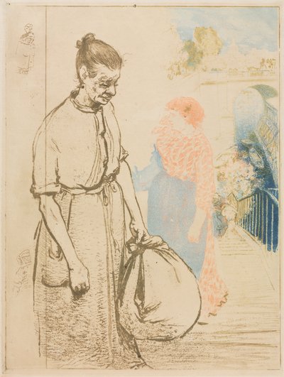 çamaşırcı kadın by circle of Kenkō Shōkei