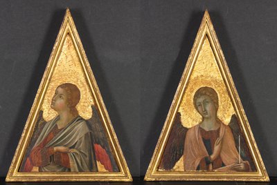Angel ile Pinnacle (çift) by circle of Niccolò di Segna