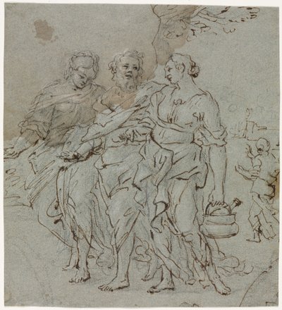 Lût ve Kızları (rekto) by circle of Pietro da Cortona