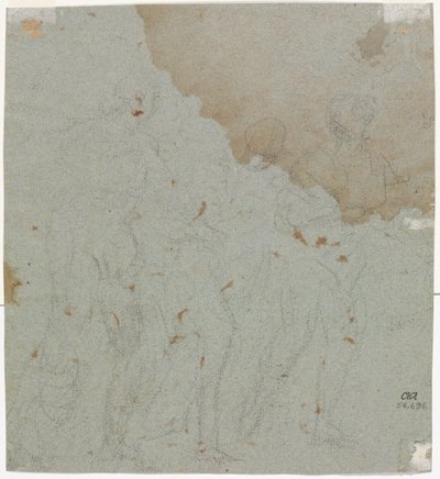 Lût ve Kızları için Eskiz (verso) by circle of Pietro da Cortona