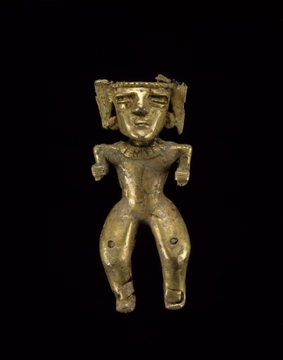 Ayakta duran figür, MS 200-1600 (altın) by civilization Quimbaya