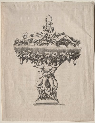 Üzüm Festoonlu Kapaklı Fincan by copy after Antonio Fantuzzi