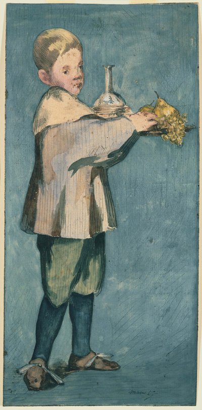 Tepsi taşıyan çocuk by Édouard Manet