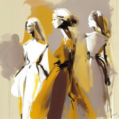 Minimalist resim soyut dışavurumculuk, kadın resmi, Duvar Sanatı Baskıları by F. Abderrahim