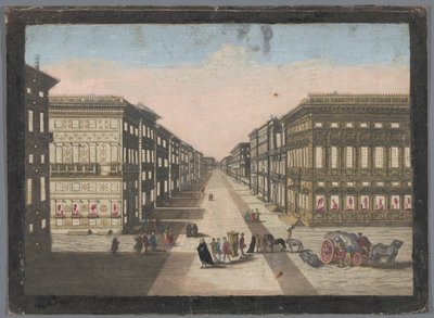 Gezicht op de Strada Nuova te Genua Strada Nuova