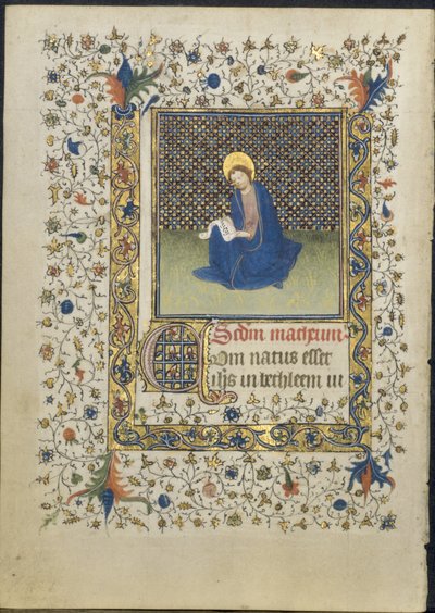Saatler Kitabından Bir Yaprak: Aziz Matta by follower of Limbourg Brothers