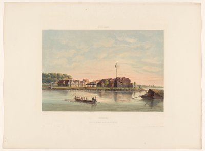 Paramaribo Surinam'daki Zeelandia Kalesi. Paramaribo'daki Zelandia Kalesi'nin görünümü (nesnedeki başlık) by jonkheer Jacob Eduard van Heemskerck