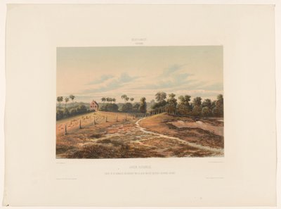 Yahudiler Savannah Yahudiler Savannah. Askeri Cordonpad'in yanından sinagog ve mezarlığın görünümü (nesne üzerindeki başlık) by jonkheer Jacob Eduard van Heemskerck