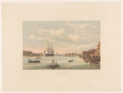 Willemstad Curaçao limanının geliri (nesne üzerindeki başlık) by jonkheer Jacob Eduard van Heemskerck