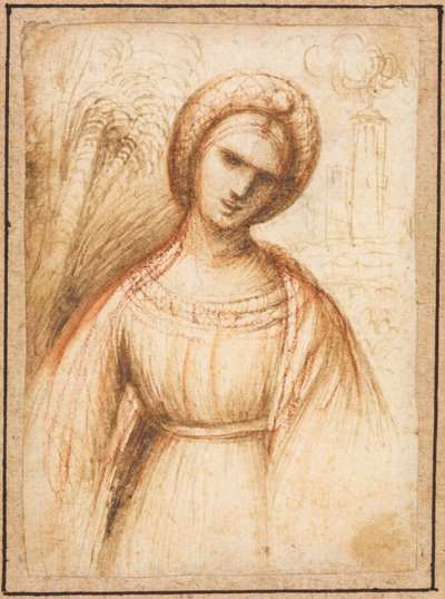 Manzaradaki Bayan (rekto) by possibly by Dosso Dossi