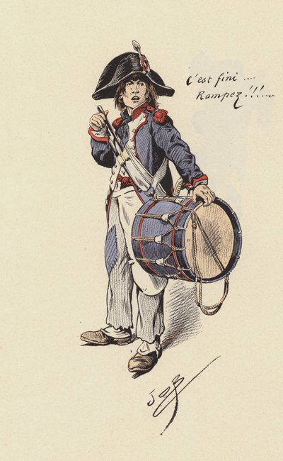 Davulcu çocuk (renkli taş) by pseudonym for Onfray de Breville Jacques Job