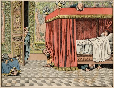 Jacques Marie Gaston Onfray de Breville dit JOB (1858-1931) tarafından resmedilen “Le bon roy Henri” kitabından çizim: IV. Henri, Paris