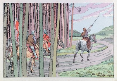 Jacques Marie Gaston Onfray de Breville, JOB (1858 - 1931); “Les epees de France”dan bir çizim: Joan of Arc, 1429