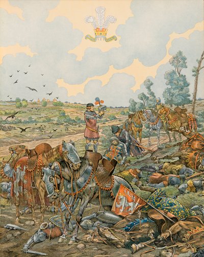 Jacques Marie Gaston Onfroy de Breville dit JOB (1858-1931) - Belçika Tarihi: John 1, Lüksemburg Kontu dit l Blind (1296 - 1346) 26 Ağustos 1346