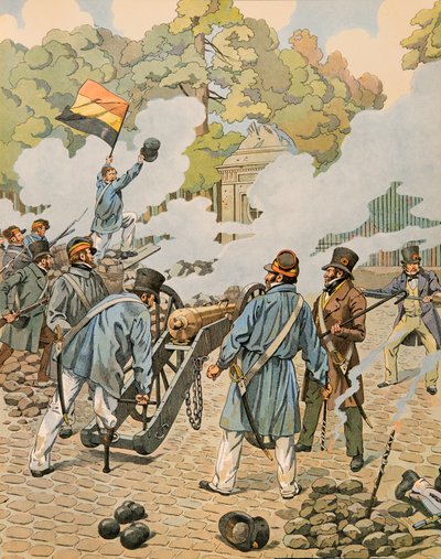 Jacques Marie Gaston Onfroy de Breville dit JOB (1858-1931) - Belçika Tarihi: Jean Joseph Charlier (1794 - 1866), tahta bacağın topçu parçasını Eylül 1830